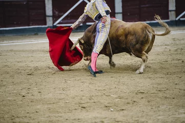 Papier Peint photo Lavable Tauromachie Bullfighter in a bullring.