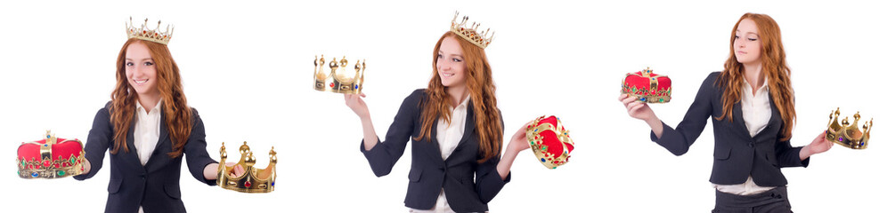Fototapeta premium Queen businesswoman in business concept