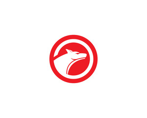 dog head logo vector 