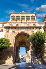 Fototapeta na wymiar The gate of Porto Nuovo in Palermo