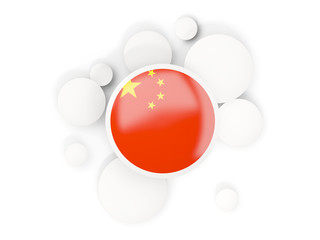 Round flag of china with circles pattern