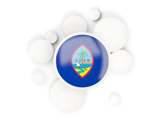 Round flag of guam with circles pattern