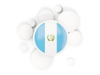 Round flag of guatemala with circles pattern