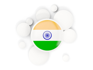 Round flag of india with circles pattern
