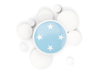 Round flag of micronesia with circles pattern