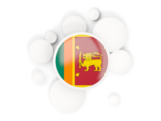 Obraz premium Round flag of sri lanka with circles pattern