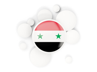 Round flag of syria with circles pattern