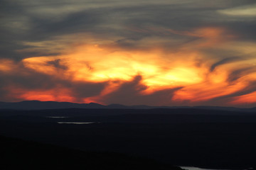Fototapeta na wymiar Sunset-Cadillac Mountain-Acadia National Park