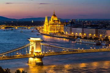 Obraz na płótnie Canvas Panoramic view of Budapest