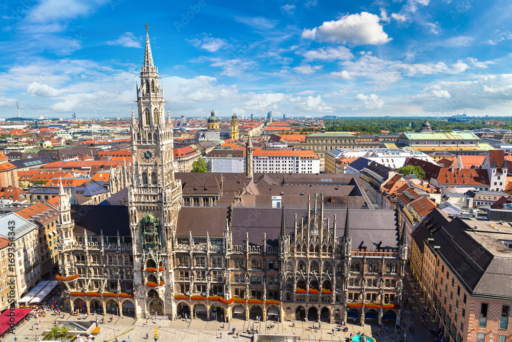 Sticker aerial view of munich, germany