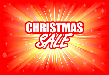Christmas Sale poster with stars vector