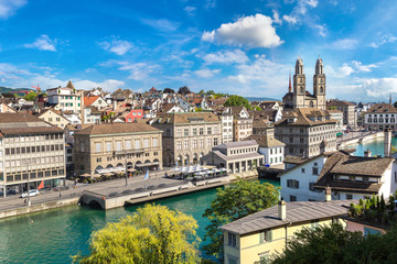 Fototapeta na wymiar Panoramic view of Zurich