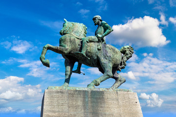 Fototapeta premium Hans Waldmann Statue in Zurich