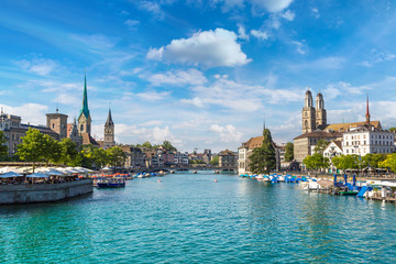 Historical part of Zurich, Switzerland