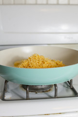 Cooking Scrambled Eggs and Cheese