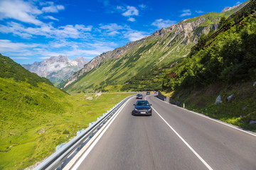 Fototapeta premium Asphalt road in Austria