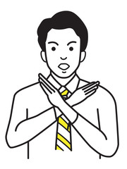 Making no sign businessman