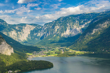 Alps and lake Hallstatt, Austria