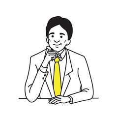 Boss thinking something