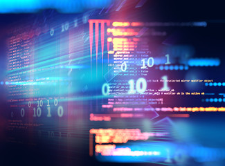 Programming code abstract technology background of software developer and  Computer script