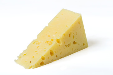 piece of cheese isolated