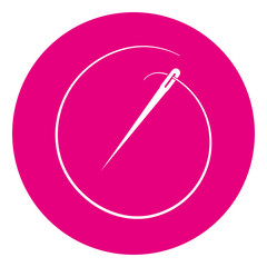 circle pink needle icon