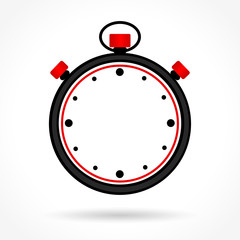 blank stopwatch icon on white background