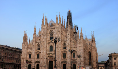 View of famous Milan Cathedral Duomo di Milano, Italy