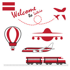 Welcome to Latvia .Vector illustration.