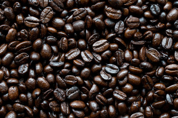 roasted coffee beans, as background