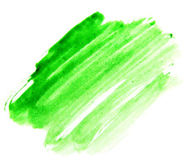 Green smear watercolor ink