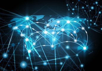 Global network background Vector