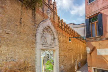 Entrance in Ca' Foscari University of Venice  is a public university in Venice, Italy, it is...