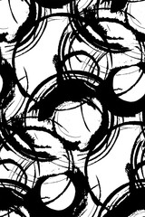 Naklejka premium Watercolor seamless circles pattern hand painted . Vector illustration , fabric swatch ,wrapping paper.