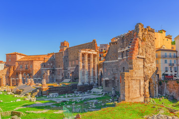 Landscape of the  Rome- one of most beautiful cities in the world: Trajan's Forum (Foro Traiano),...