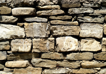 Vintage textured stone brick wall background texture for design banner Wallpaper