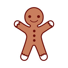 ginger cookie christmas icon vector illustration design