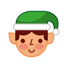 christmas elf avatar character vector illustration design