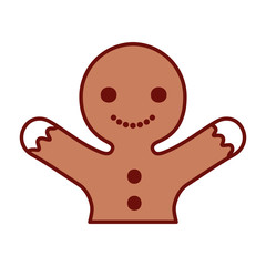 ginger cookie christmas icon vector illustration design
