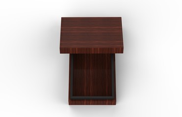 Elegant Wooden Box, Luxury Wooden Gift Set Box On Isolated White Background, Mock Up Template, Ready For Your Design, 3D Illustration