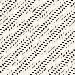 Hand drawn style seamless pattern. Abstract geometric tiling background in black and white. Vector doodle line lattice