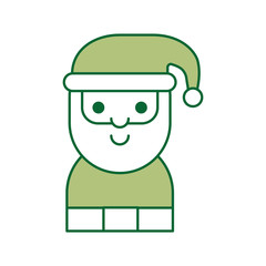 santa claus avatar character vector illustration design