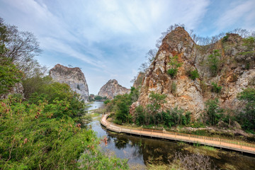 Fototapeta na wymiar Natural attractions Khao ngu limestone national park
