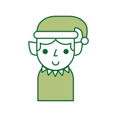 christmas elf avatar character vector illustration design