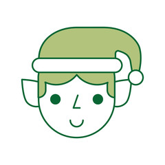 christmas elf avatar character vector illustration design