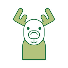 cute reindeer isolated icon vector illustration design