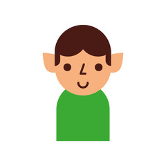 christmas elf avatar character vector illustration design