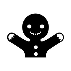 ginger cookie christmas icon vector illustration design