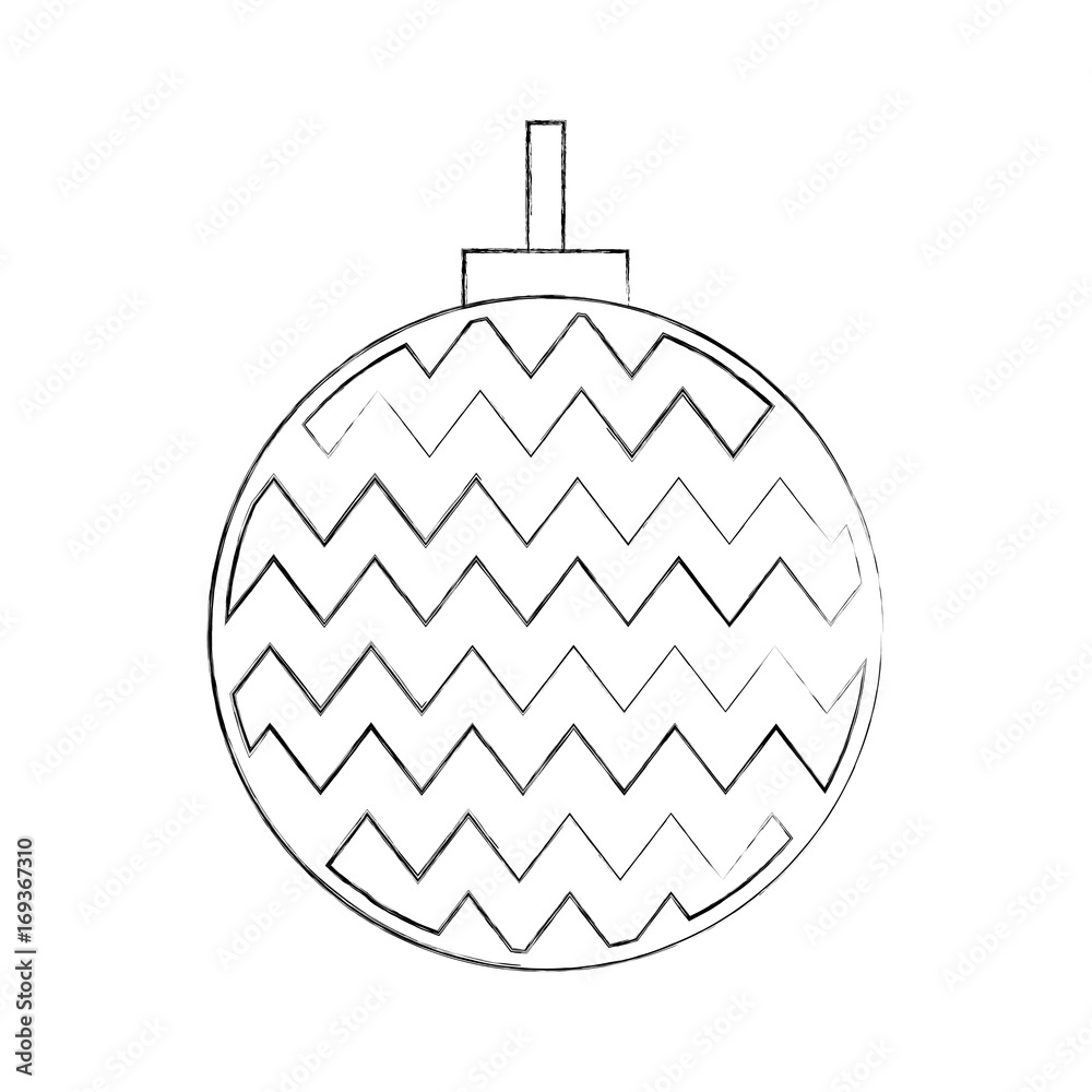 Canvas Prints christmas ball isolated icon vector illustration design