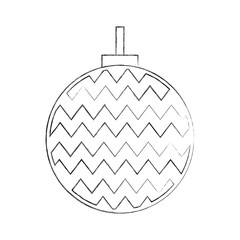 christmas ball isolated icon vector illustration design